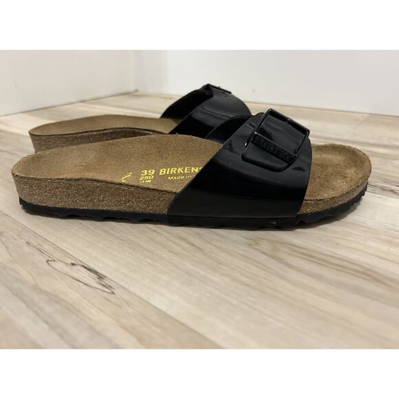 Birkenstock Madrid Black Sandals Womens Size 39 US L8 Narrow Excellent Condition - Picture 4 of 7